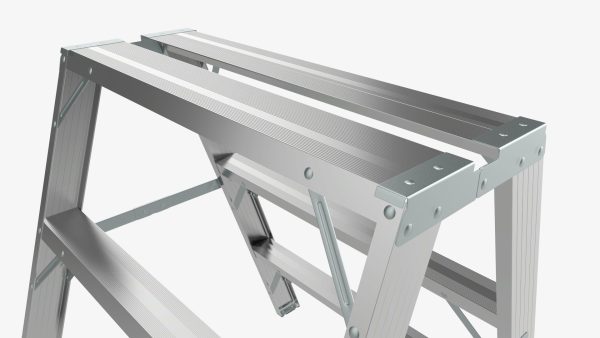 Foldable sawhorse ladder