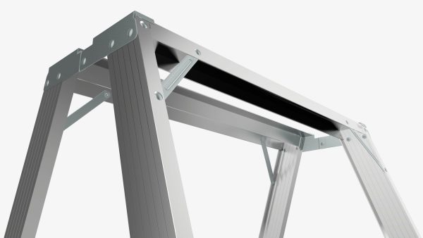Foldable sawhorse ladder