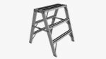 Foldable sawhorse ladder