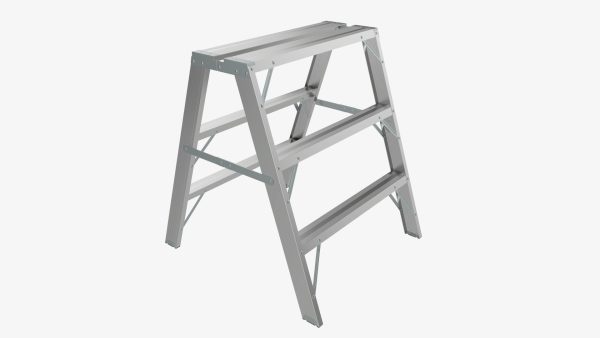 Foldable sawhorse ladder