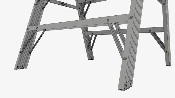 Foldable sawhorse ladder