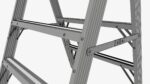 Foldable sawhorse ladder