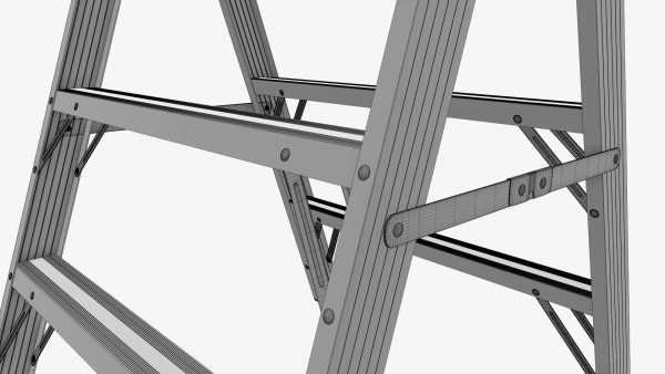 Foldable sawhorse ladder
