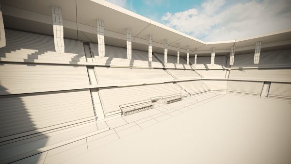Football Soccer stadium game ready 3d model