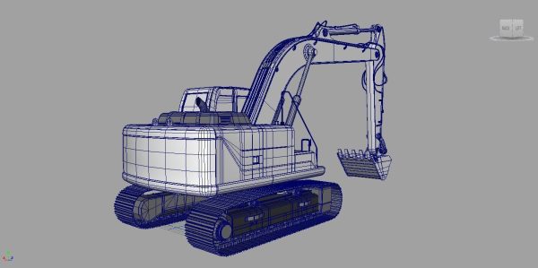 forkcrane orange excavator