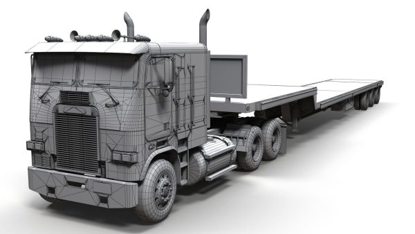 Freightliner FLT dropdeck trailer