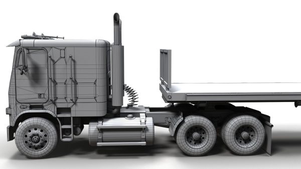 Freightliner FLT dropdeck trailer