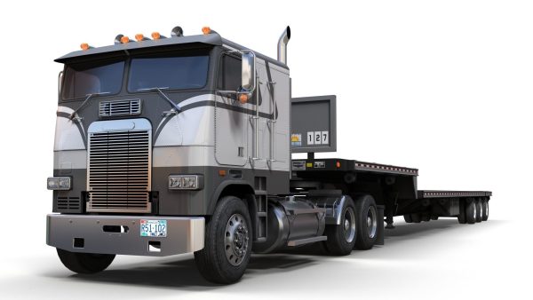 Freightliner FLT dropdeck trailer