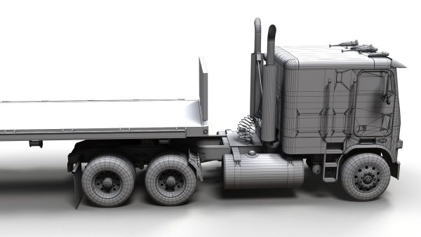 Freightliner FLT dropdeck trailer