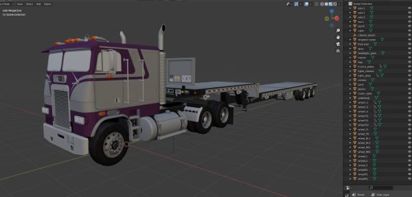 Freightliner FLT dropdeck trailer