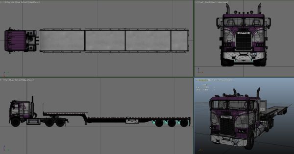 Freightliner FLT dropdeck trailer