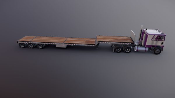 Freightliner FLT dropdeck trailer