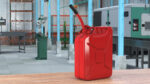 Fuel Can with Flexible Spout Red
