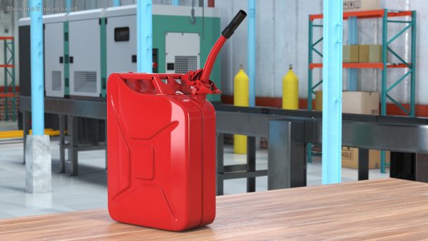 Fuel Can with Flexible Spout Red