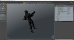Futuristic Combat Robot with Assault Rifle