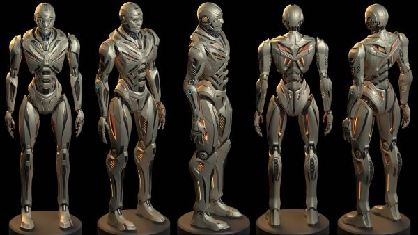 Futuristic Robot Man 3 - Rigged