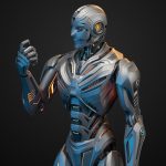 Futuristic Robot Man 3 - Rigged