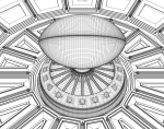 Futuristic Rugby Ball and Stage