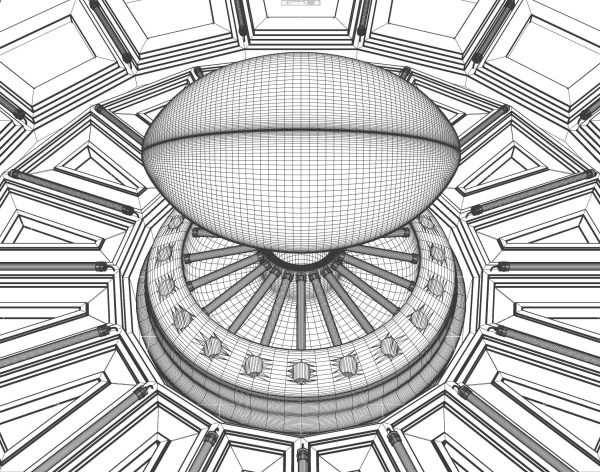 Futuristic Rugby Ball and Stage