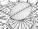 Futuristic Rugby Ball and Stage