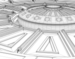 Futuristic Rugby Ball and Stage