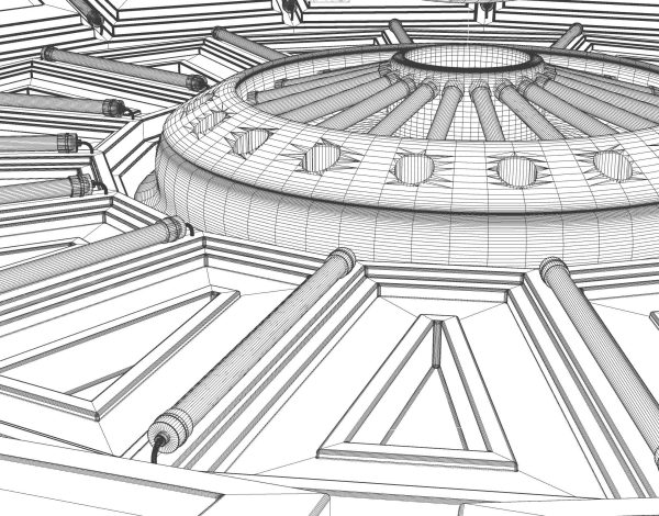 Futuristic Rugby Ball and Stage