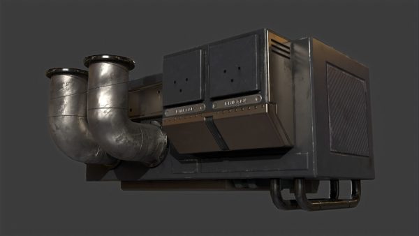 Futuristic Scifi Industry Aircon- Game Ready - PBR