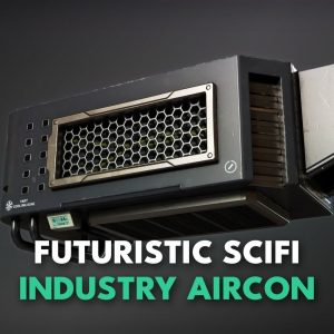 Futuristic Scifi Industry Aircon- Game Ready - PBR