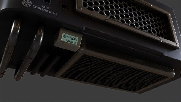 Futuristic Scifi Industry Aircon- Game Ready - PBR