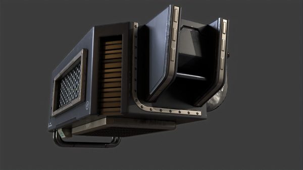 Futuristic Scifi Industry Aircon- Game Ready - PBR