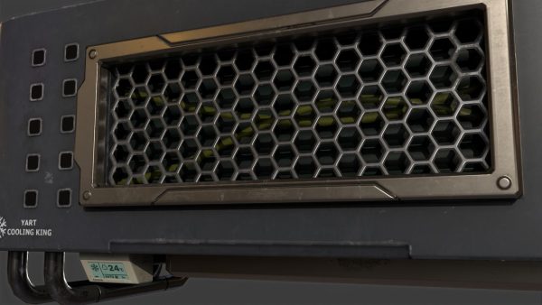 Futuristic Scifi Industry Aircon- Game Ready - PBR