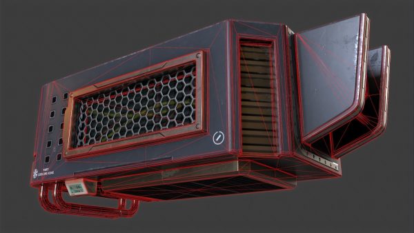 Futuristic Scifi Industry Aircon- Game Ready - PBR