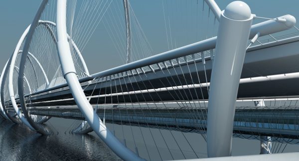 Futuristic Suspension Bridge 1
