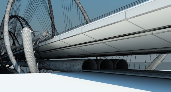Futuristic Suspension Bridge 1