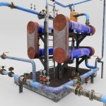 Game asset low poly industrial factory object 001