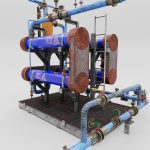 Game asset low poly industrial factory object 001
