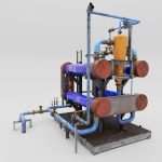 Game asset low poly industrial factory object 001