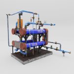 Game asset low poly industrial factory object 001