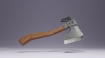 Game Ready Wooden Axe Low-poly 3D model