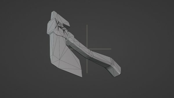Game Ready Wooden Axe Low-poly 3D model