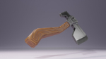 Game Ready Wooden Axe Low-poly 3D model