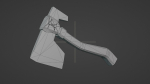 Game Ready Wooden Axe Low-poly 3D model