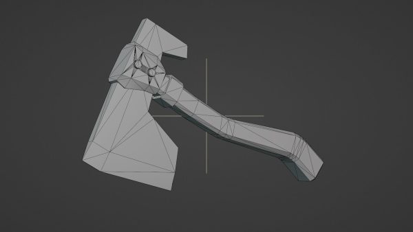 Game Ready Wooden Axe Low-poly 3D model