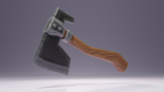 Game Ready Wooden Axe Low-poly 3D model