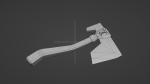 Game Ready Wooden Axe Low-poly 3D model