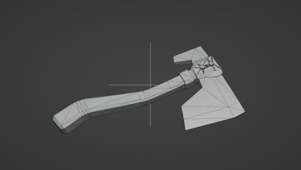 Game Ready Wooden Axe Low-poly 3D model