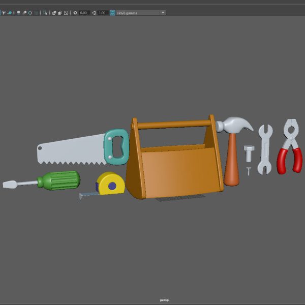 Garage Tools Cartoon