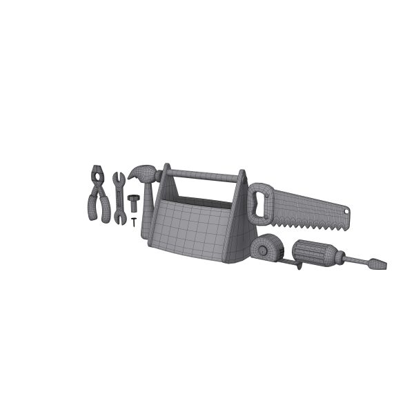 Garage Tools Cartoon