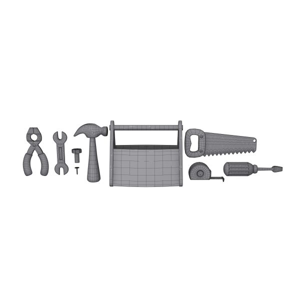 Garage Tools Cartoon