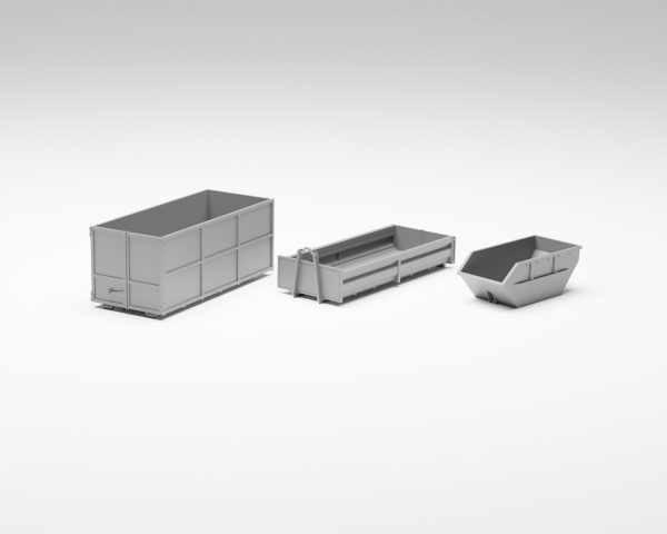 Garbage pack - Set of 13 containers and bins in H0 scale